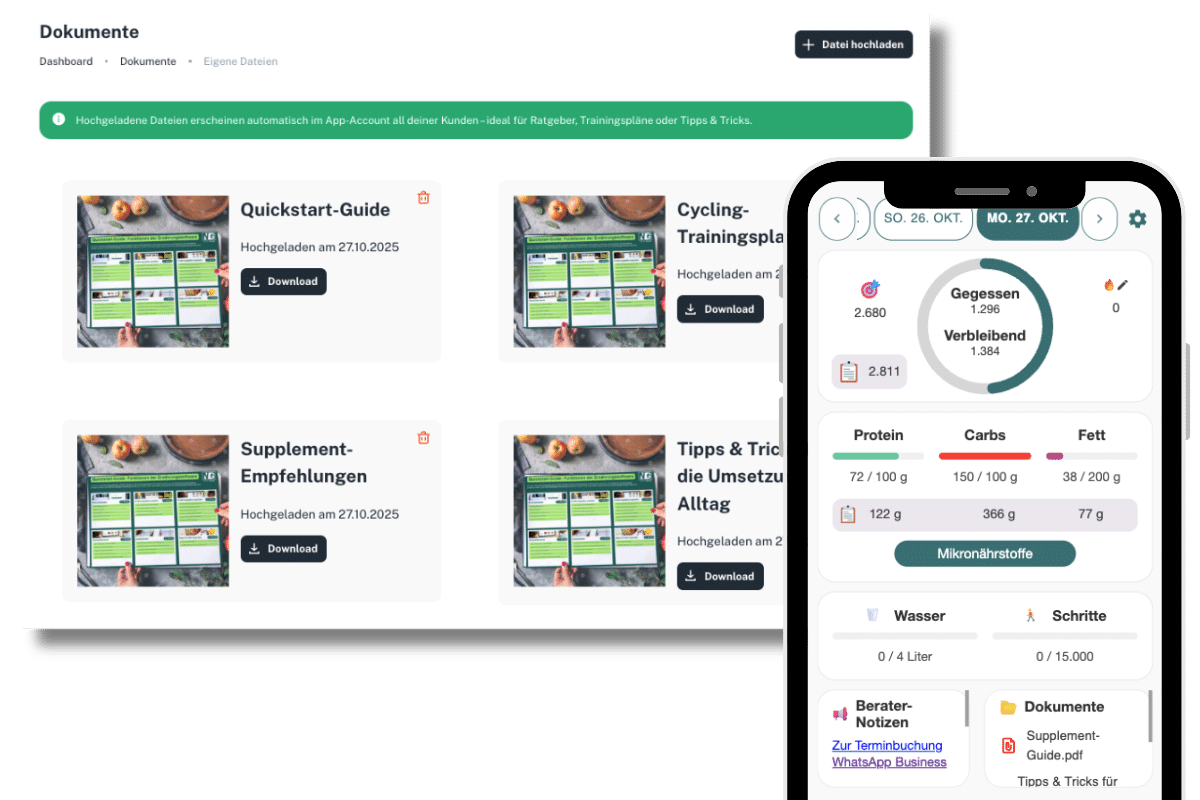 Eigene Dokumente hochladen