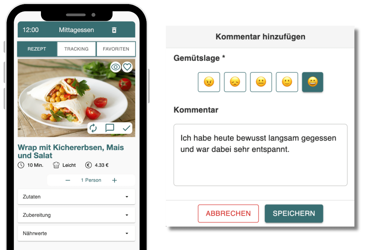 Mahlzeiten von Kunden kommentieren lassen